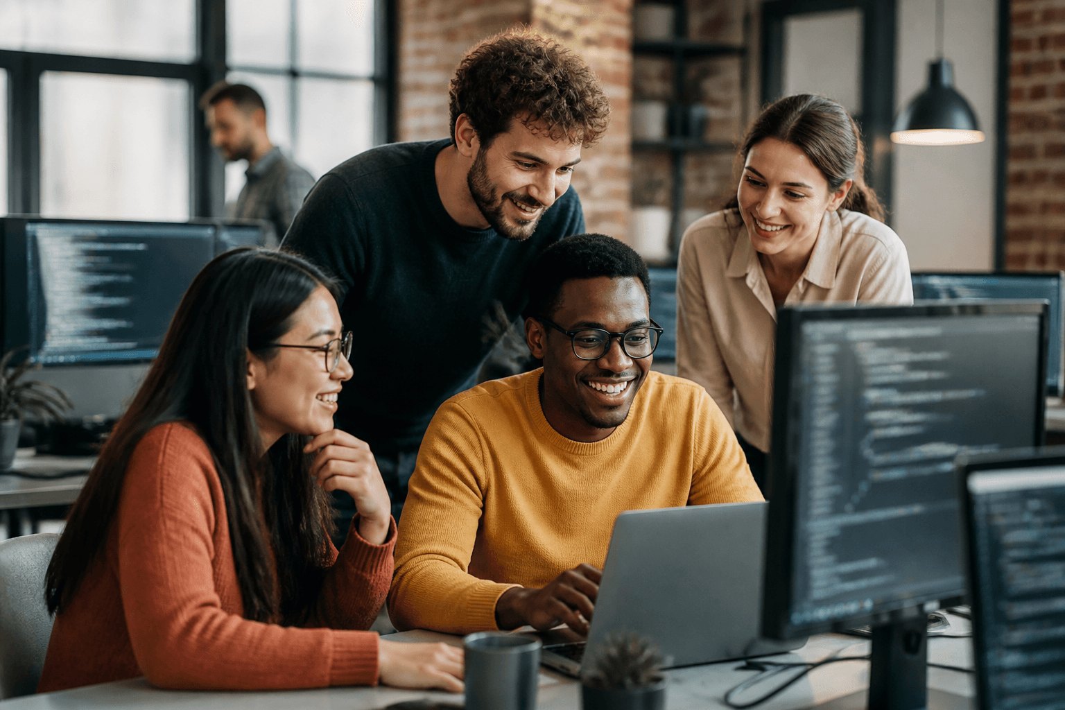 Developers collaborating